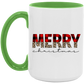 Flannel Cheetah Merry Christmas 15 oz Coffee Mug