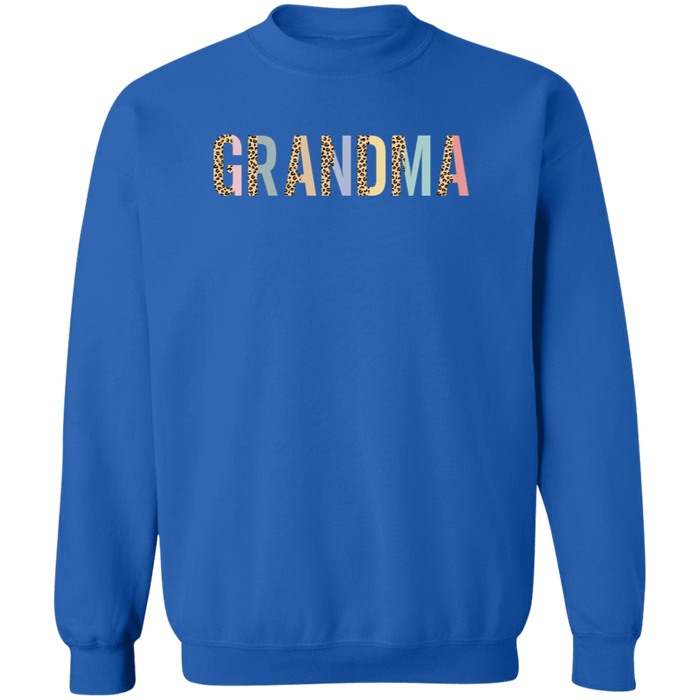 Grandma Pastel and Leopard Color Block Sweatshirt