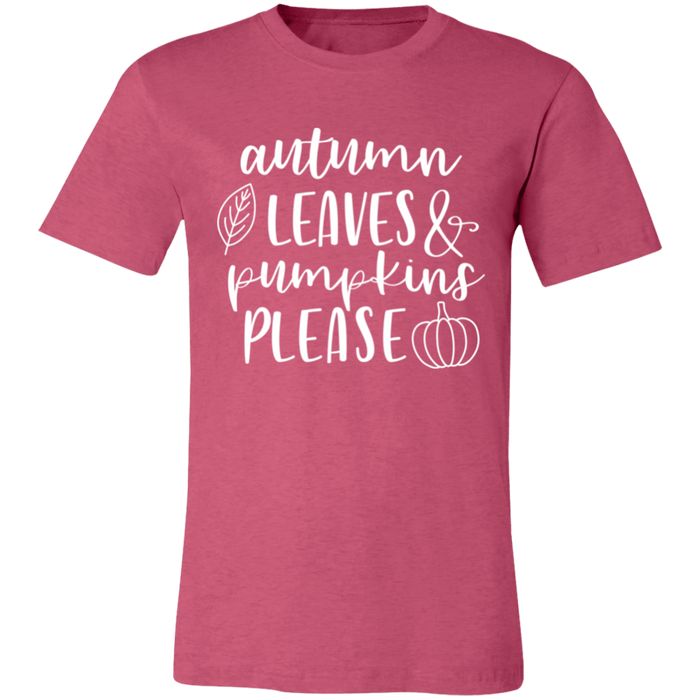 Autumn Leaves and Pumpkins Please T-Shirt