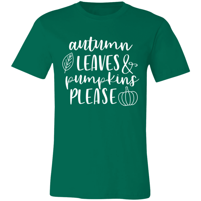 Autumn Leaves and Pumpkins Please T-Shirt