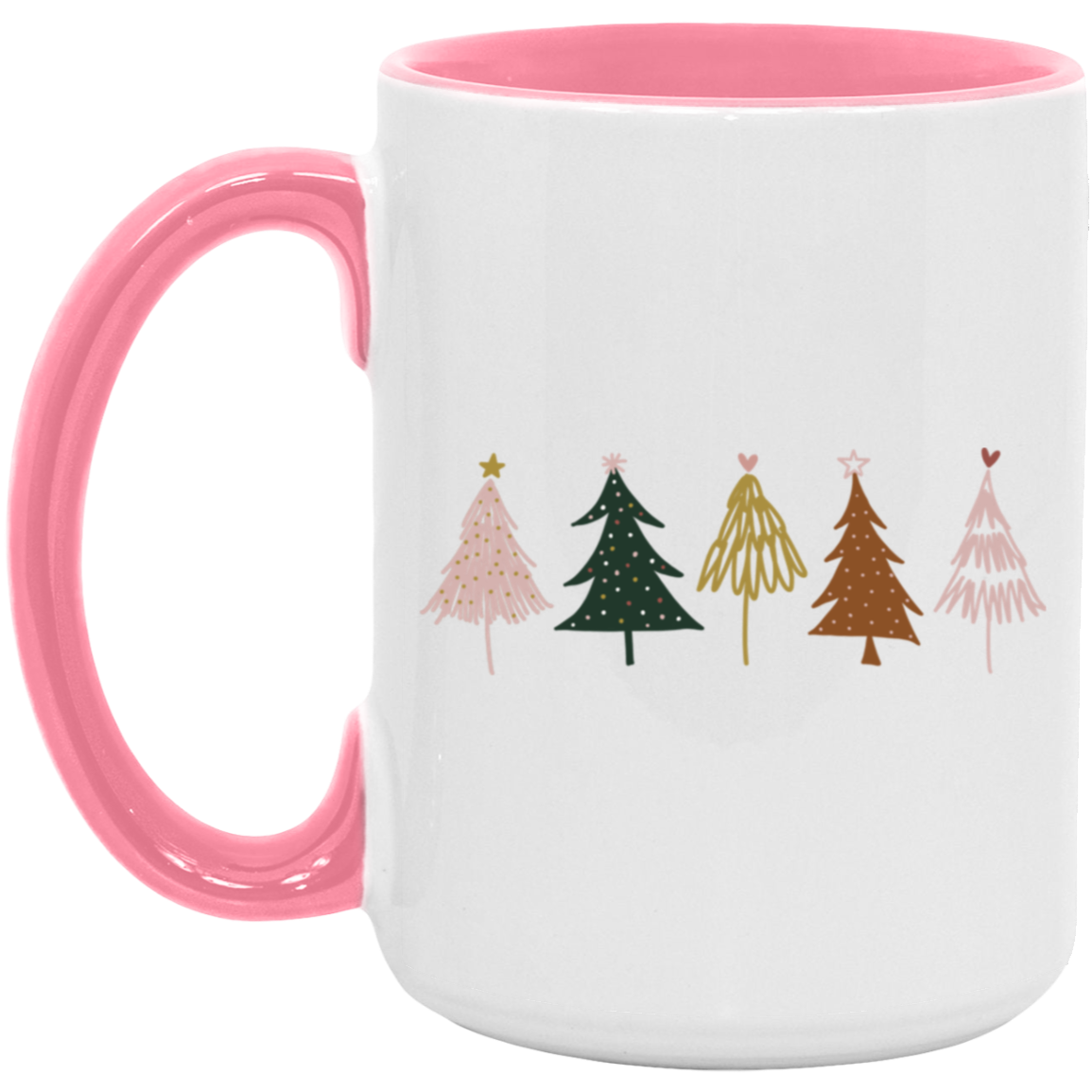 Christmas Boho Trees 15 oz Coffee Mug