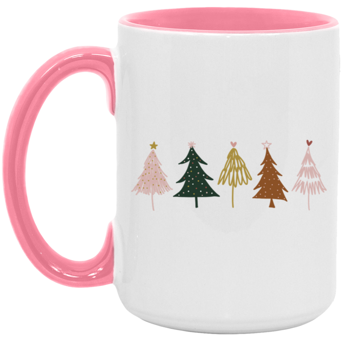 Christmas Boho Trees 15 oz Coffee Mug