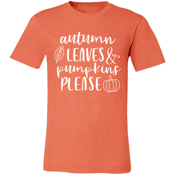 Autumn Leaves and Pumpkins Please T-Shirt