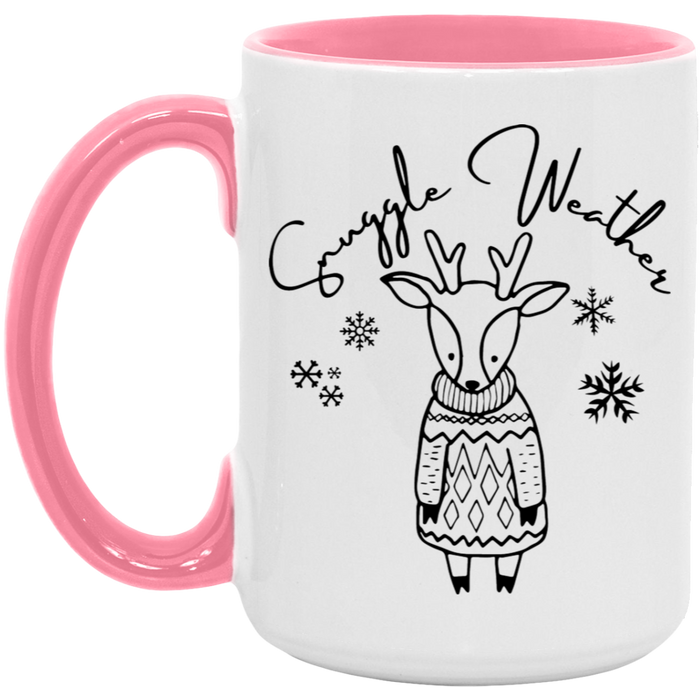Snuggle Weather Deer Winter 15 oz Coffee Mug