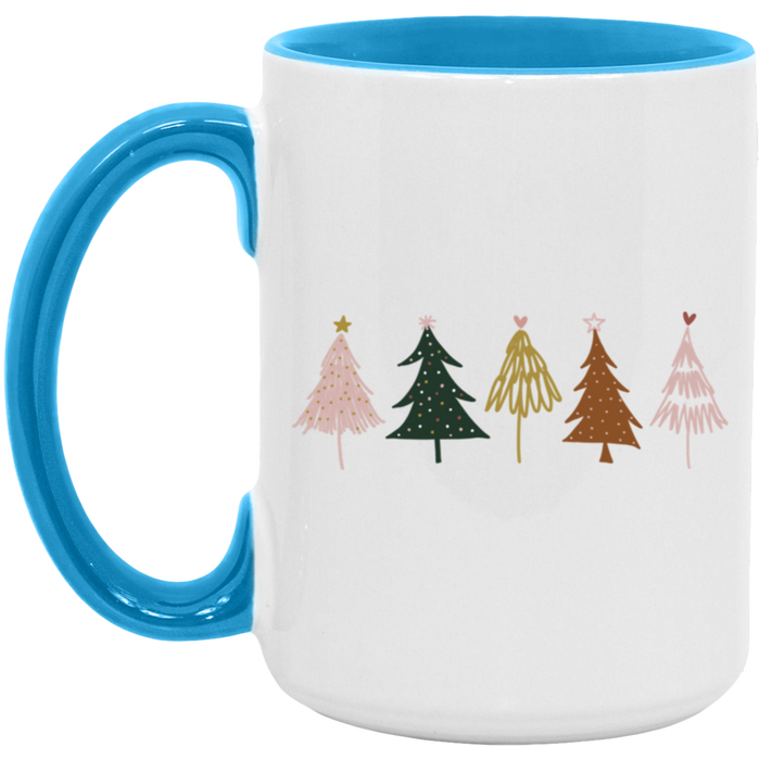 Christmas Boho Trees 15 oz Coffee Mug