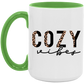 Cozy Vibes Leopard Elegant 15 oz Coffee Mug