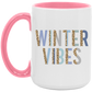 Winter Vibes Leopard Blues 15 oz Coffee Mug