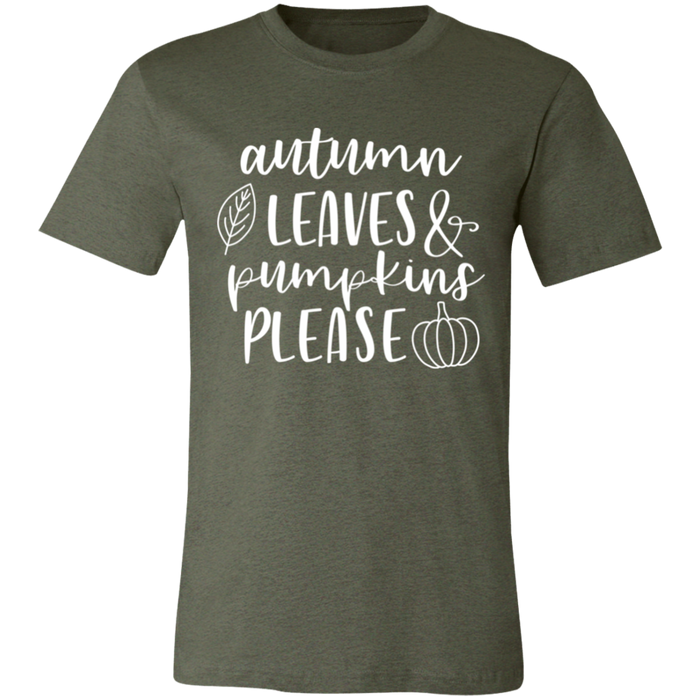 Autumn Leaves and Pumpkins Please T-Shirt