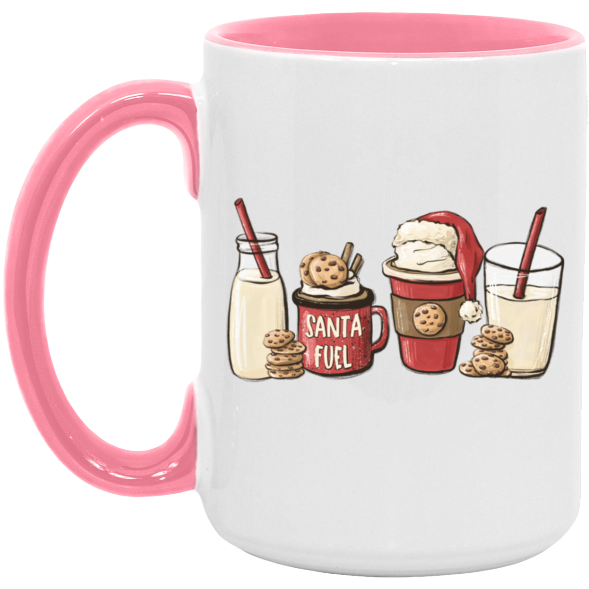 Santa Cookie Coffee Milk 15 oz Coffee Mug