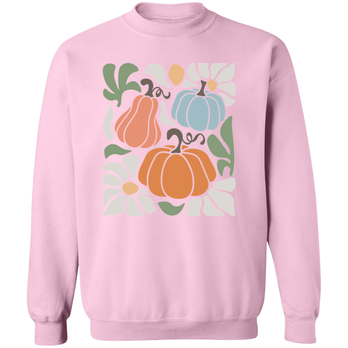 70s Flower Pumpkin Fall Sweatshirt