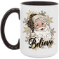 Believe Golden Santa Vintage 15 oz Coffee Mug