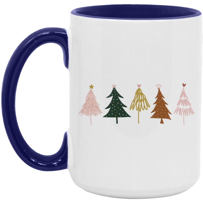 Christmas Boho Trees 15 oz Coffee Mug