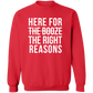 Here For The Right Reasons Sweatshirt