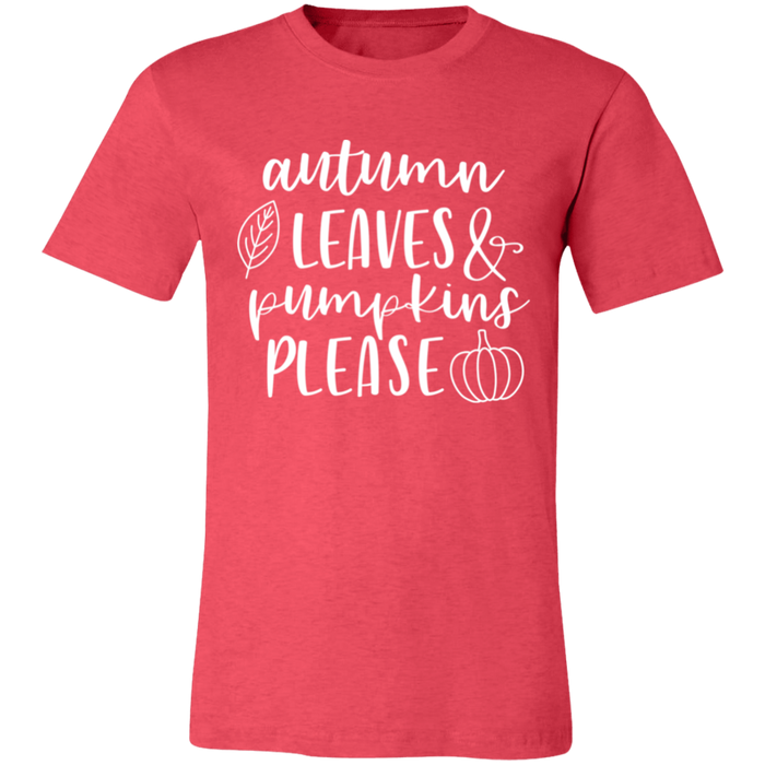 Autumn Leaves and Pumpkins Please T-Shirt