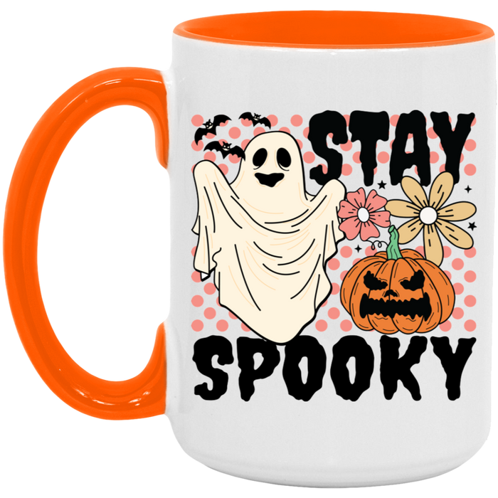 Stay Spooky Ghost Poka Dot  Mug