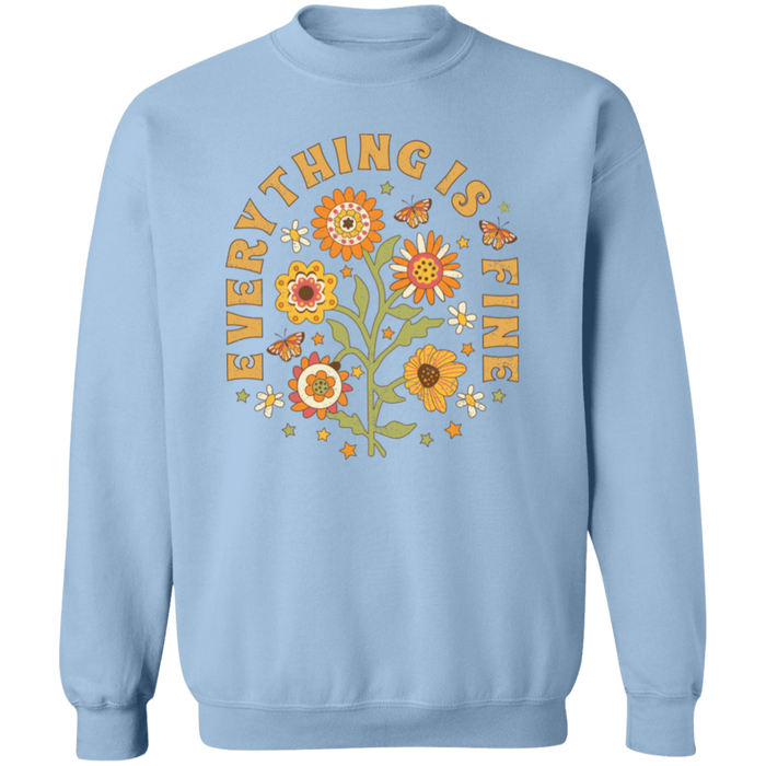 Everything is Fine Floral Sweatshirt