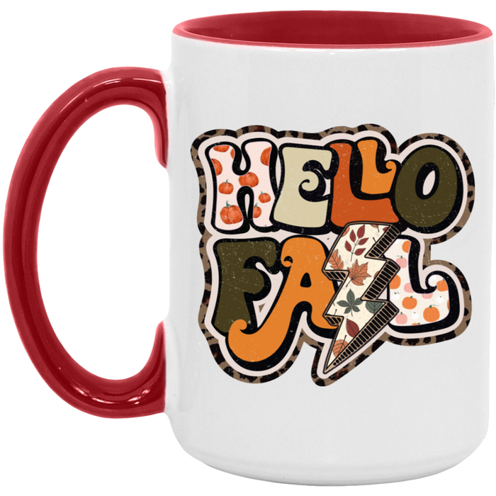 Hello Fall Cheetah Line Mug