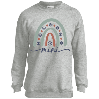 Mini Raindbow Winter Youth Crewneck Sweatshirt
