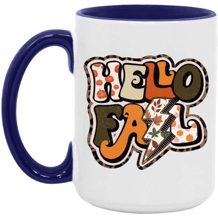 Hello Fall Cheetah Line Mug