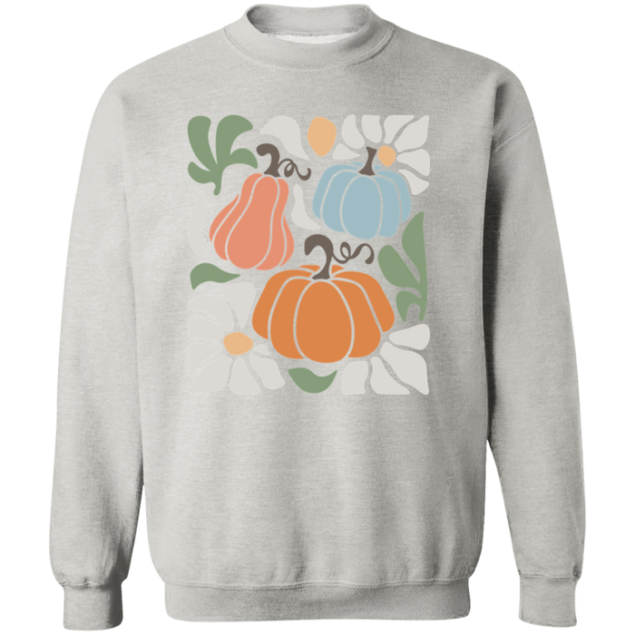 70s Flower Pumpkin Fall Sweatshirt