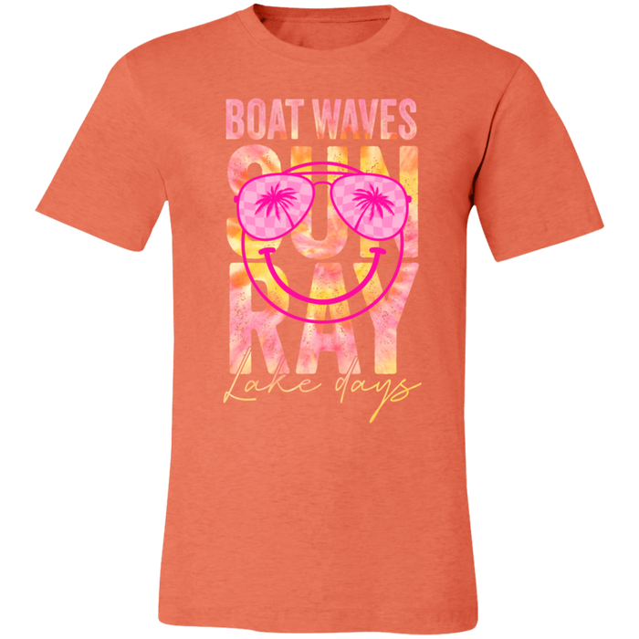Boat Waves Sun Ray Lake Days T-Shirt