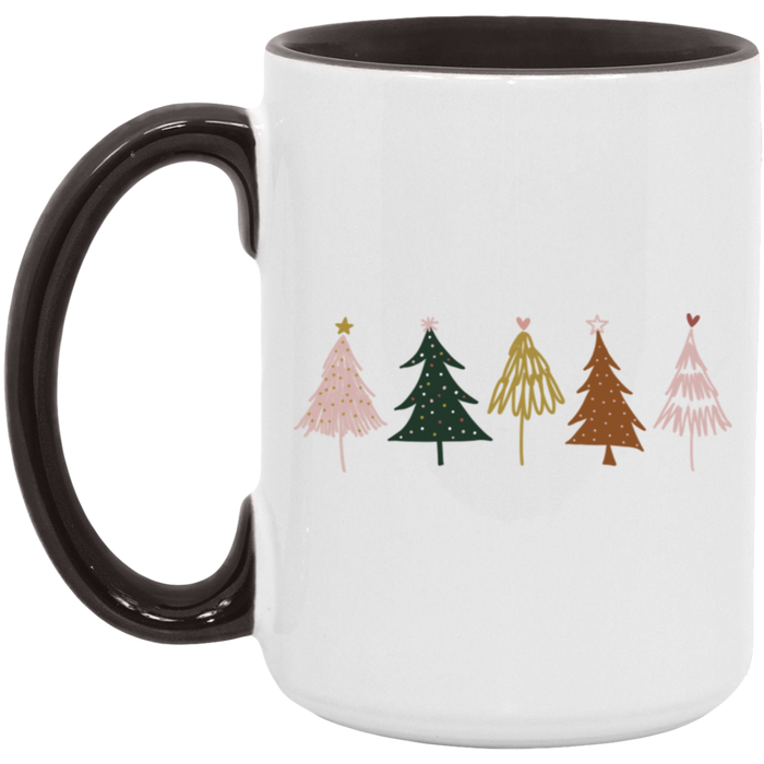 Christmas Boho Trees 15 oz Coffee Mug