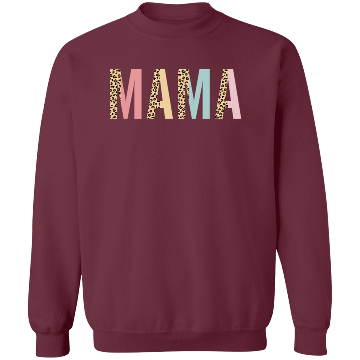 Mama Leopard and Pastel Color Block Sweatshirt
