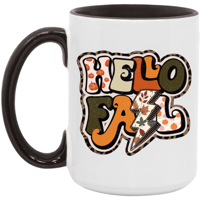 Hello Fall Cheetah Line Mug