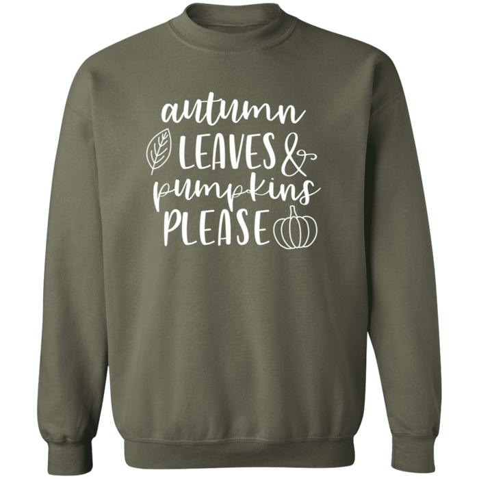 Autumn Leaves and Pumpkins Please Sweatshirt