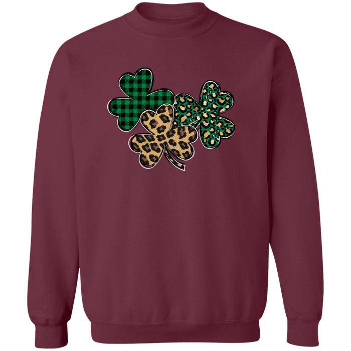 Shamrocks Plaid and Leopard Sweatshirt