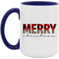 Flannel Cheetah Merry Christmas 15 oz Coffee Mug