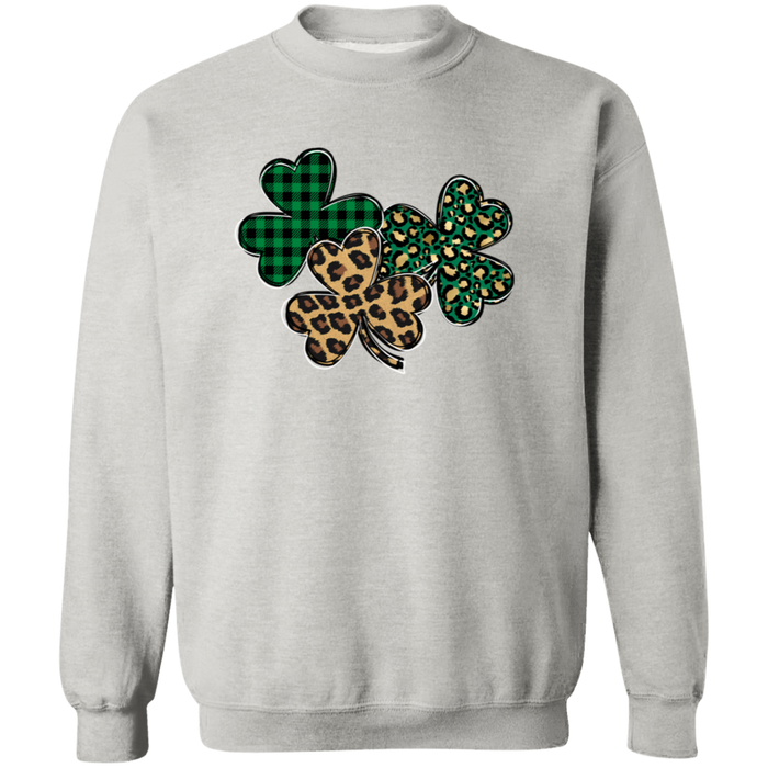 Shamrocks Plaid and Leopard Sweatshirt