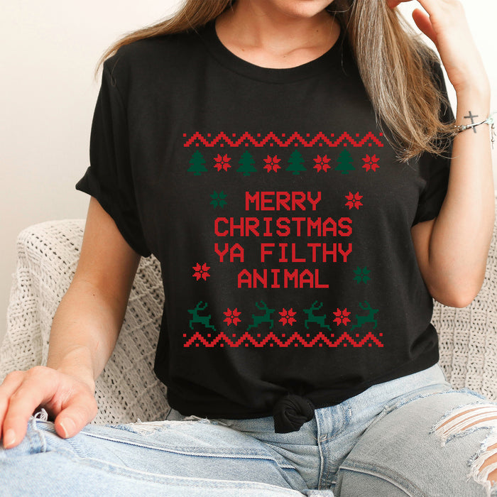 Merry Christmas Ya Filthy Animal T-Shirt