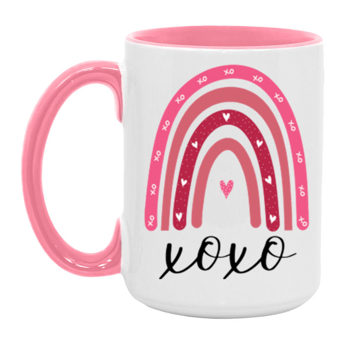 XOXO Valentine Rainbow Mug