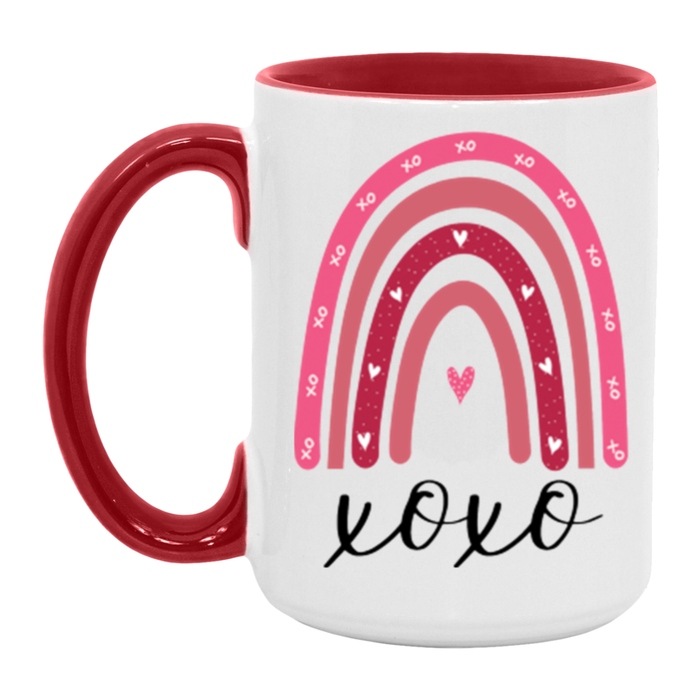 XOXO Valentine Rainbow Mug