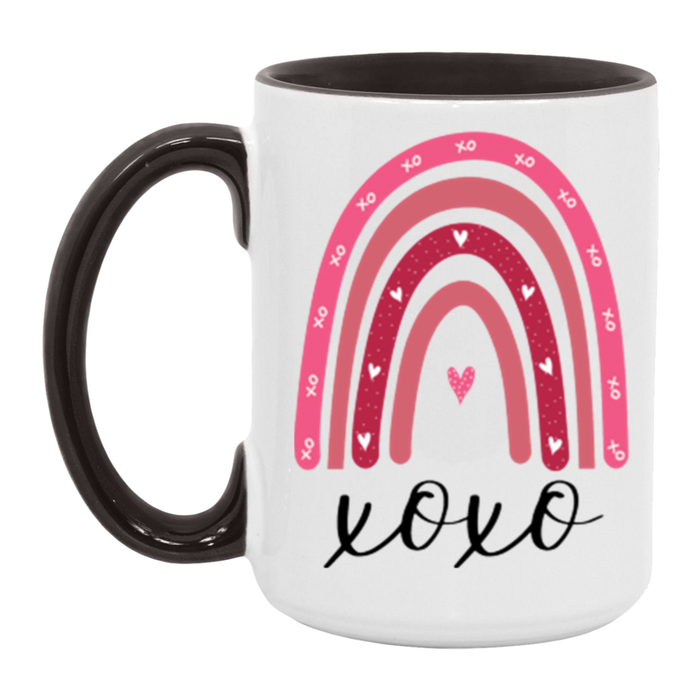 XOXO Valentine Rainbow Mug