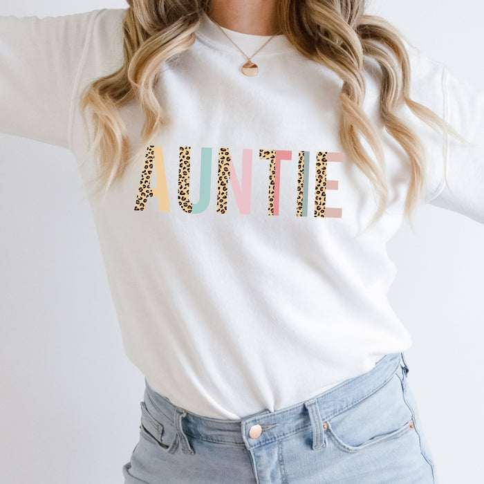 Auntie Pastel Color Block Sweatshirt