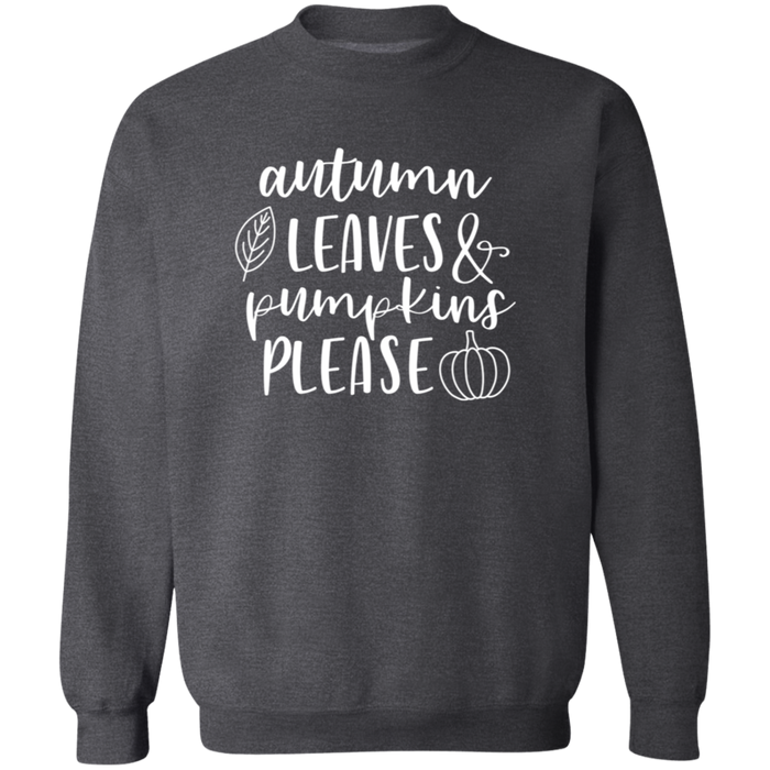 Autumn Leaves and Pumpkins Please Sweatshirt