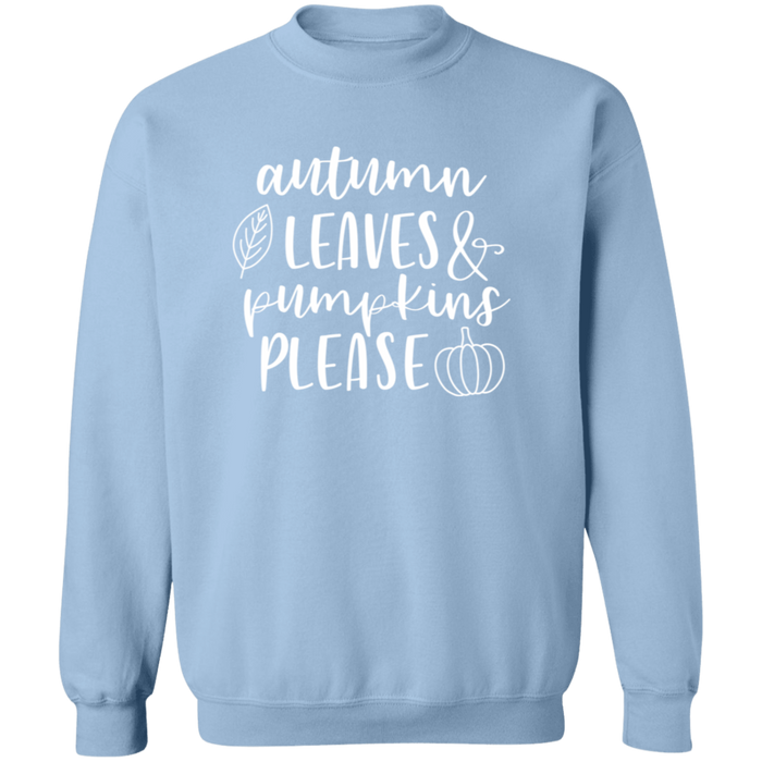 Autumn Leaves and Pumpkins Please Sweatshirt