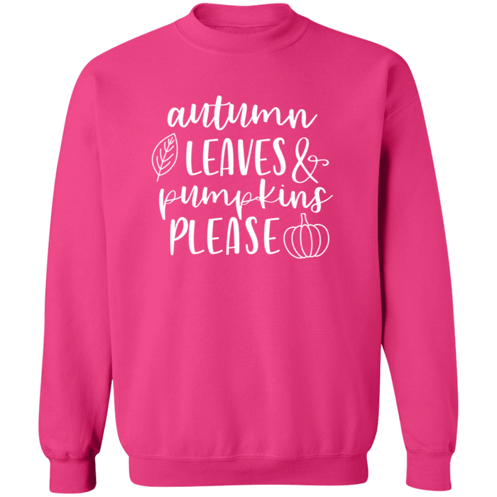 Autumn Leaves and Pumpkins Please Sweatshirt