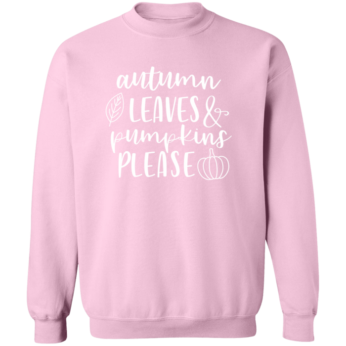 Autumn Leaves and Pumpkins Please Sweatshirt