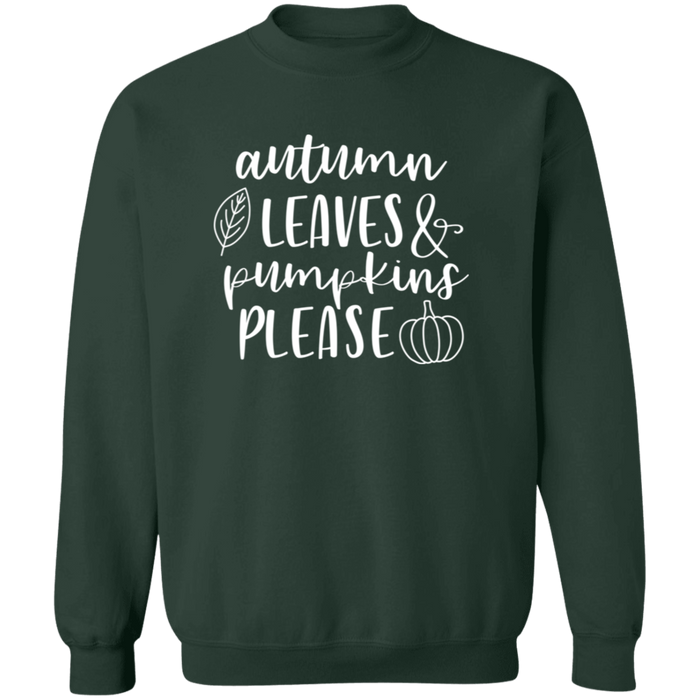 Autumn Leaves and Pumpkins Please Sweatshirt