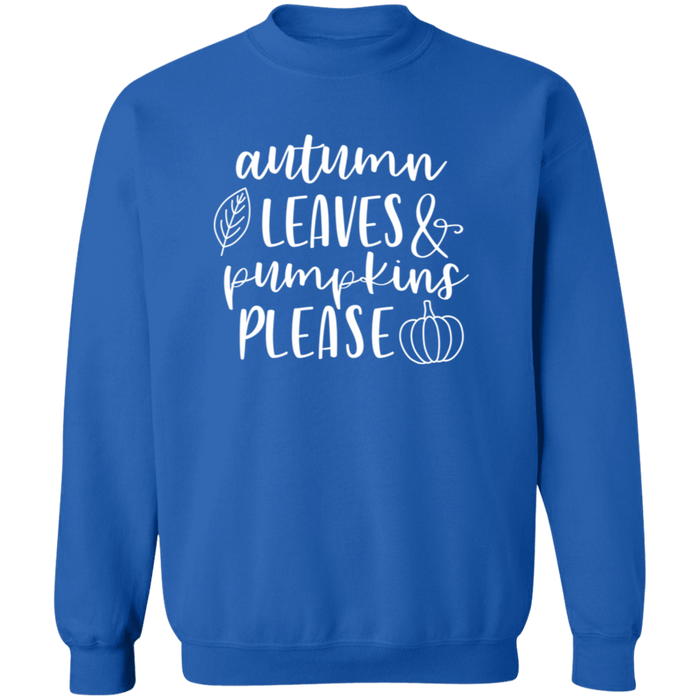 Autumn Leaves and Pumpkins Please Sweatshirt