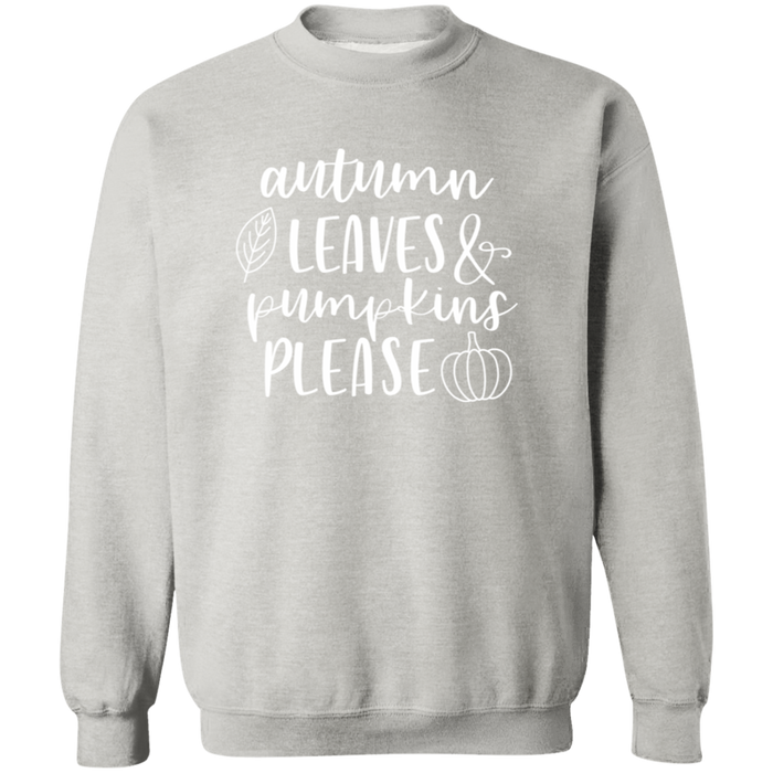 Autumn Leaves and Pumpkins Please Sweatshirt