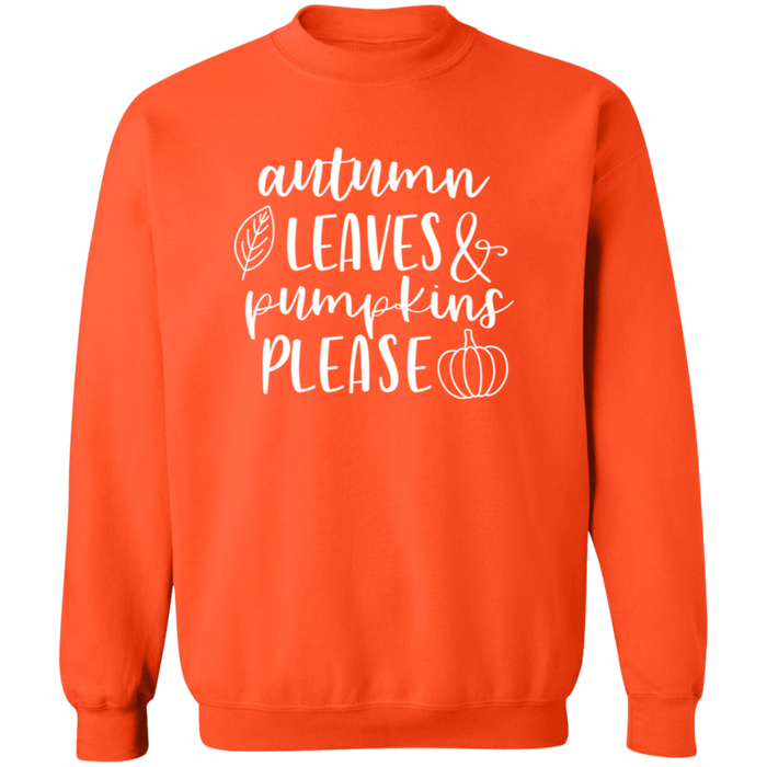 Autumn Leaves and Pumpkins Please Sweatshirt