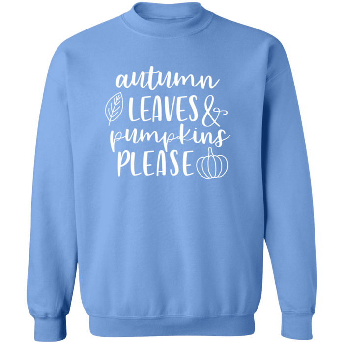 Autumn Leaves and Pumpkins Please Sweatshirt