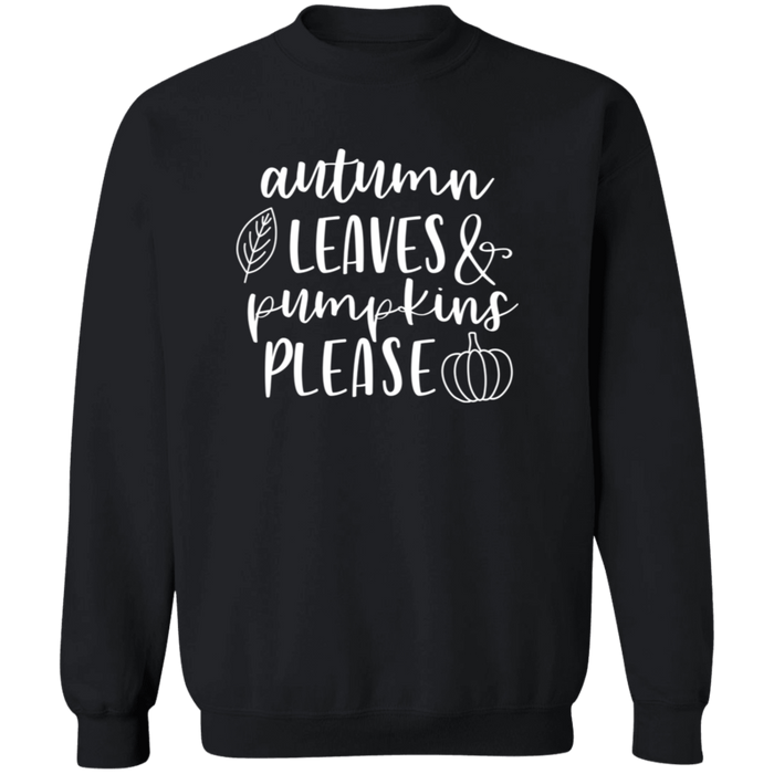 Autumn Leaves and Pumpkins Please Sweatshirt
