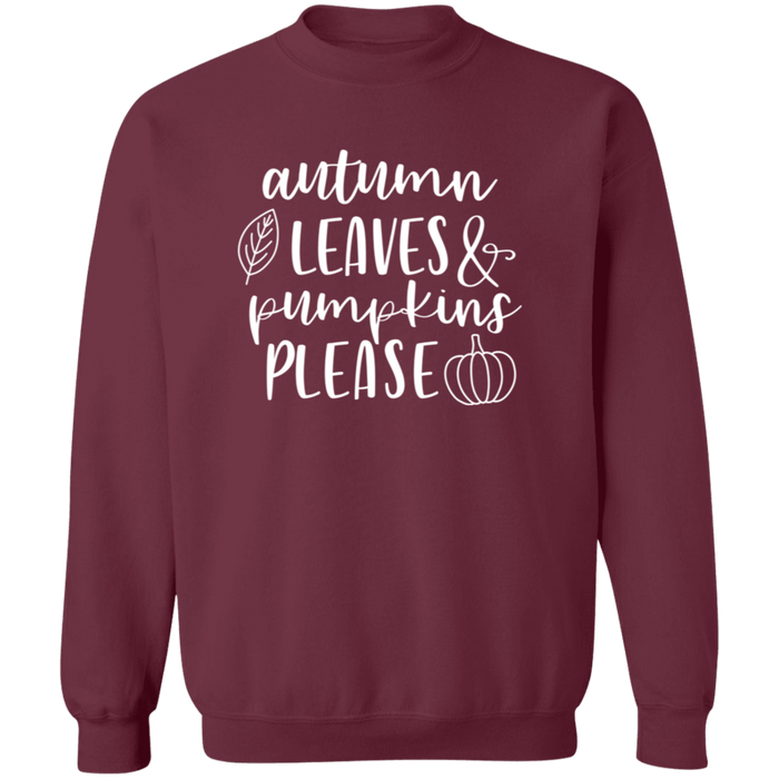 Autumn Leaves and Pumpkins Please Sweatshirt