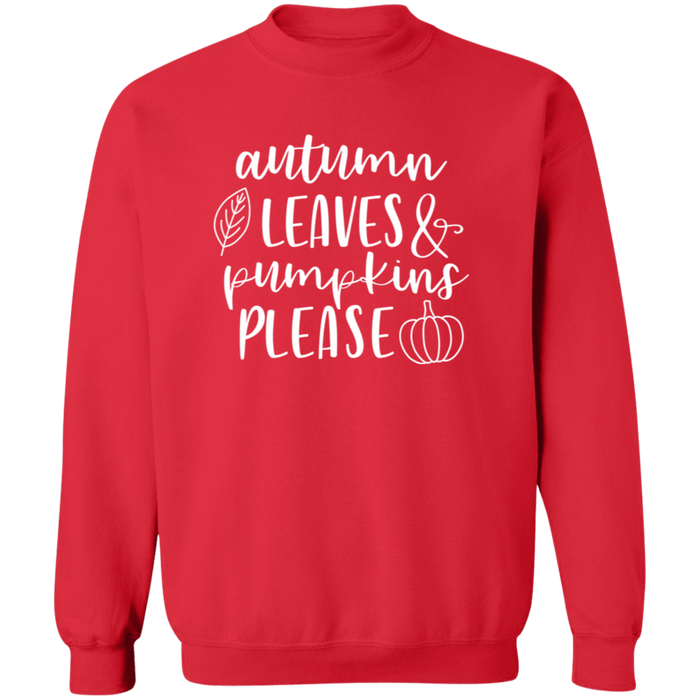 Autumn Leaves and Pumpkins Please Sweatshirt