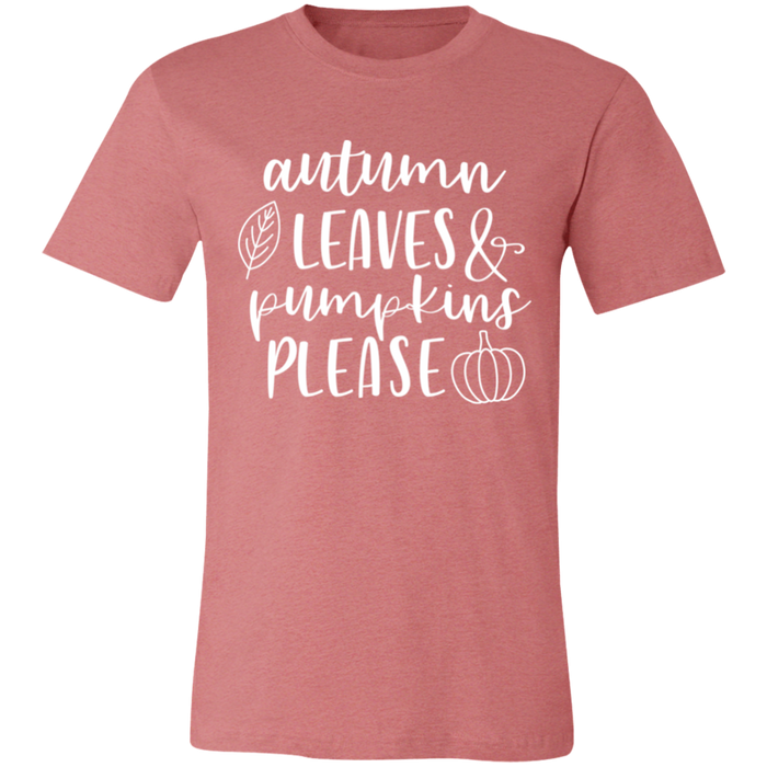 Autumn Leaves and Pumpkins Please T-Shirt